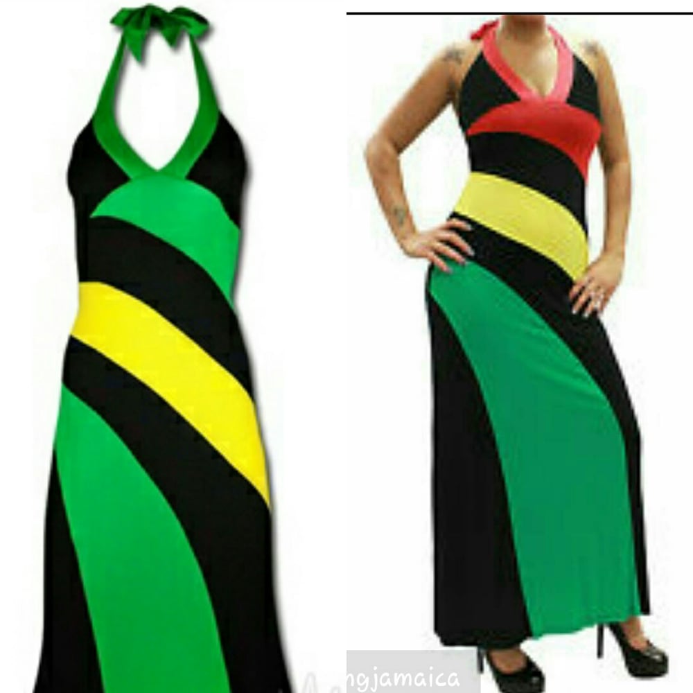 Jamaica or Rasta Stripe Dress