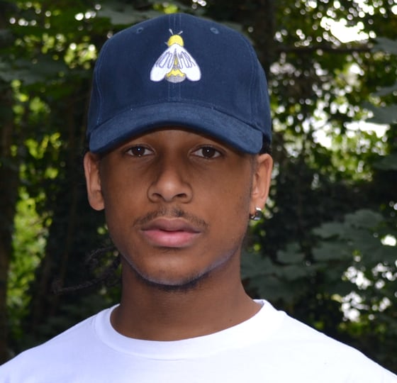 Image of Navy 'Just Bee' Cap