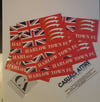 Harlow Town FC Essex 10x5cm 25 pack of Ultras Football Stickers Brand New.