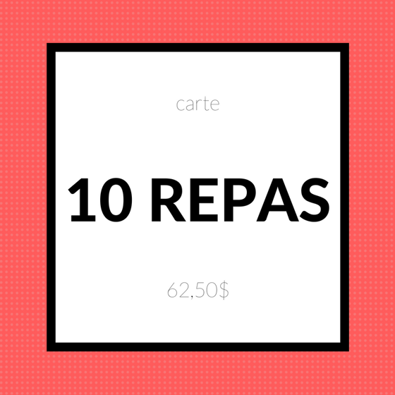 Image of Carte 10 repas- Ecole MArie Anne Rawdon