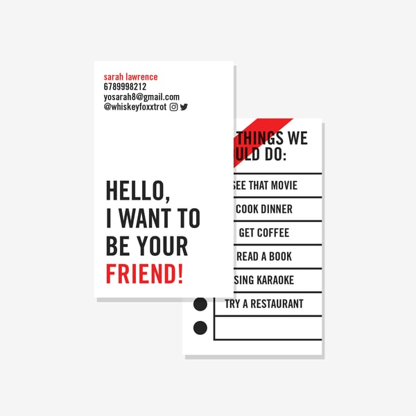 Image of Friend Card–Vertical