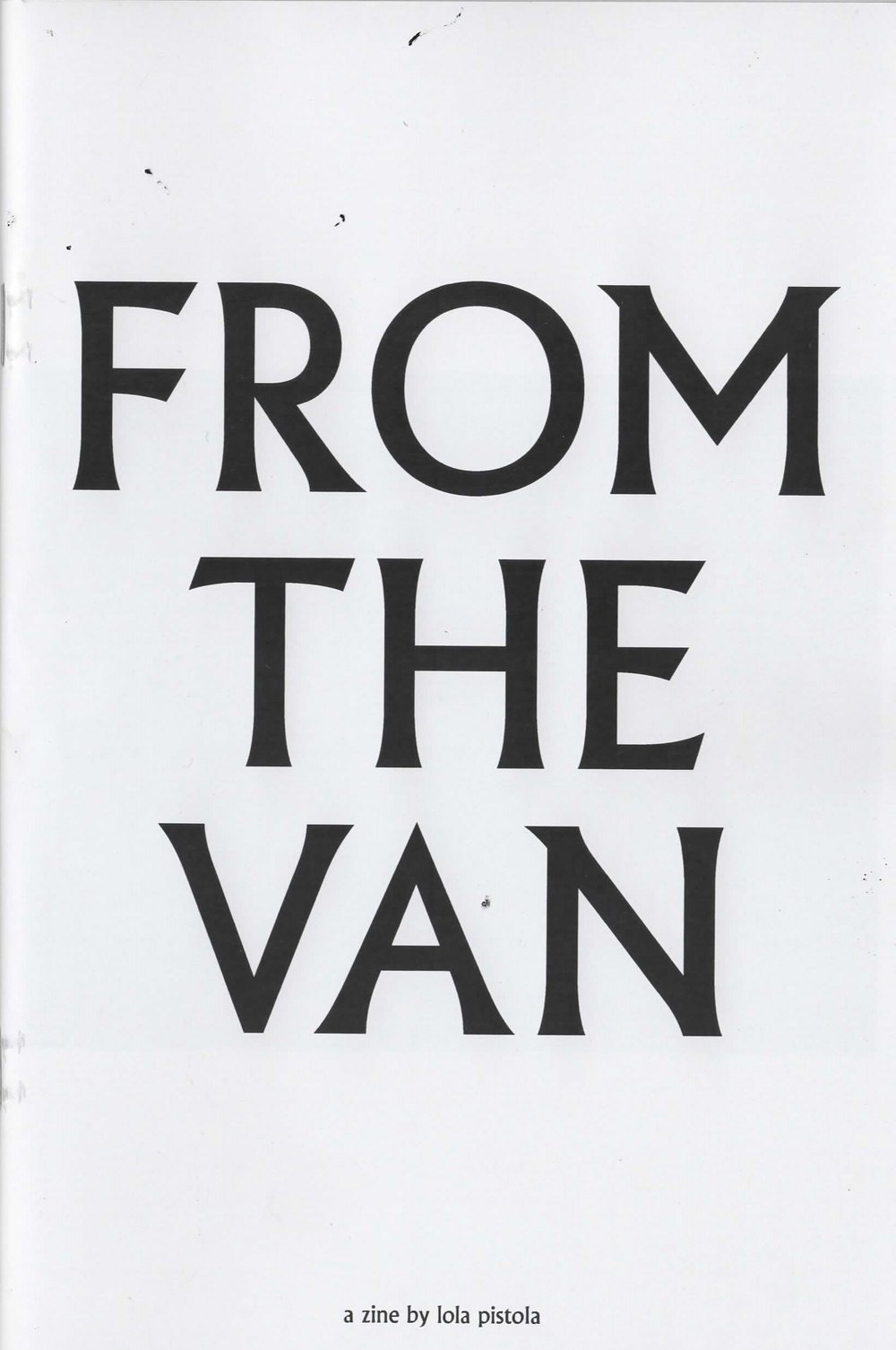 Image of FROM THE VAN