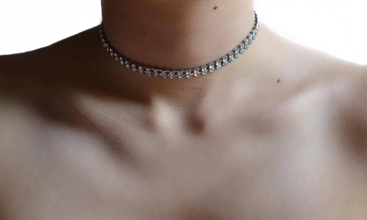 swarovski crystal choker necklace