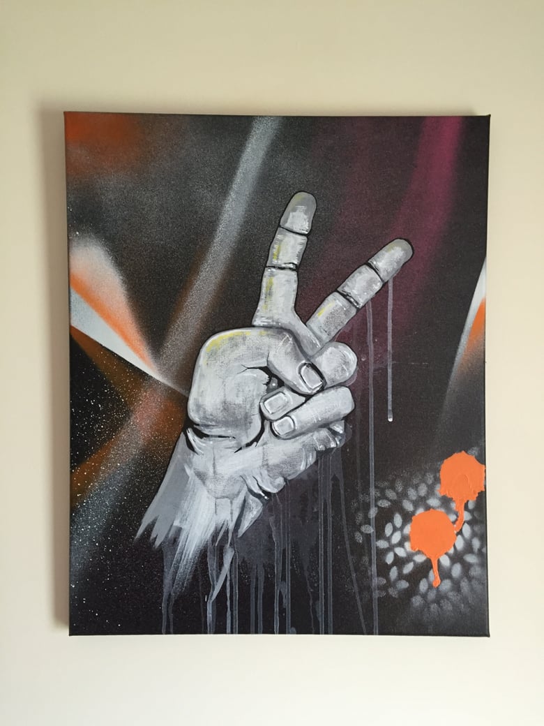 Image of 'Up yours' canvas