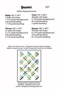 Image 2 of Quartet quilt pattern - PDF version