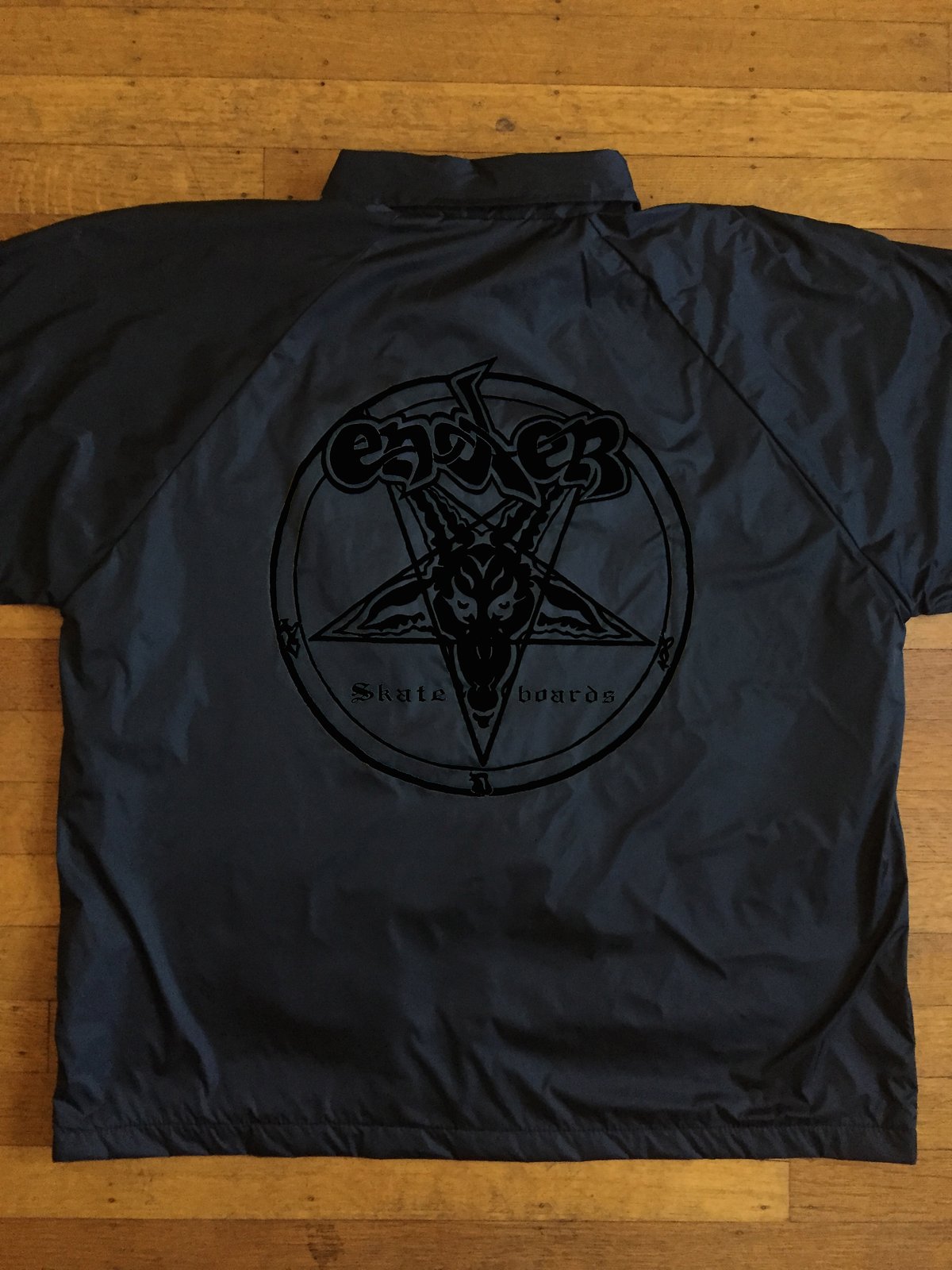 Ender Skateboards — Ender Black on Black Goathead Coaches Jacket