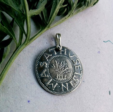 Image of New England 'Oak Tree' Shilling 1652 Pendant