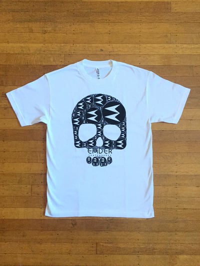 Image of Ender Squeaky Skull Mens T Shirt in White