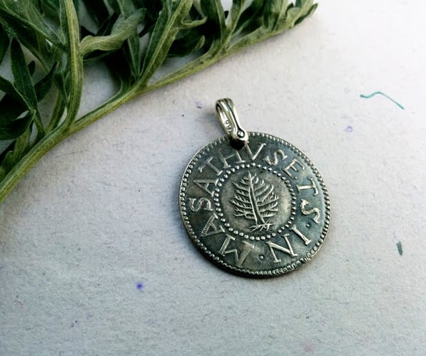 Image of Salem Witch Trial 'Pine Tree' Coins of 1692 Pendant