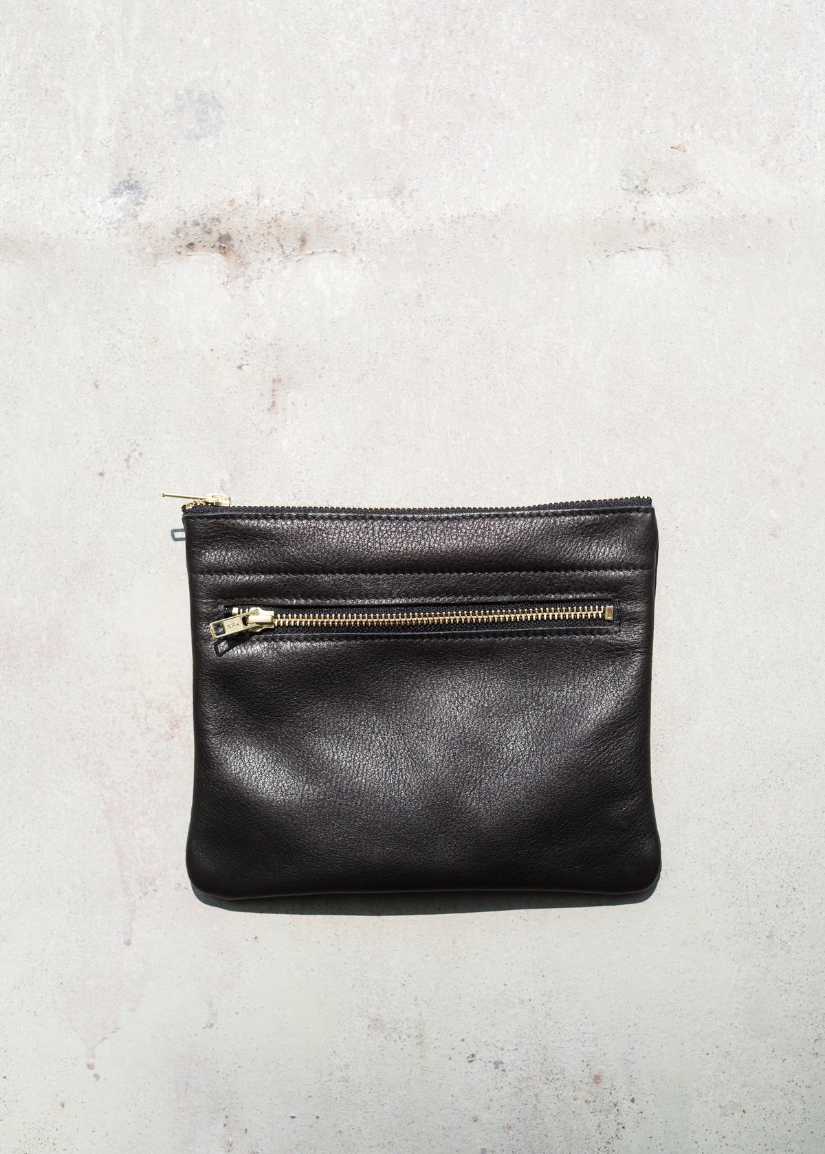Image of Leather Clutch or travel pouch