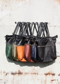 Image 1 of Leather Tote Bag - with shoulder strap - more colours available