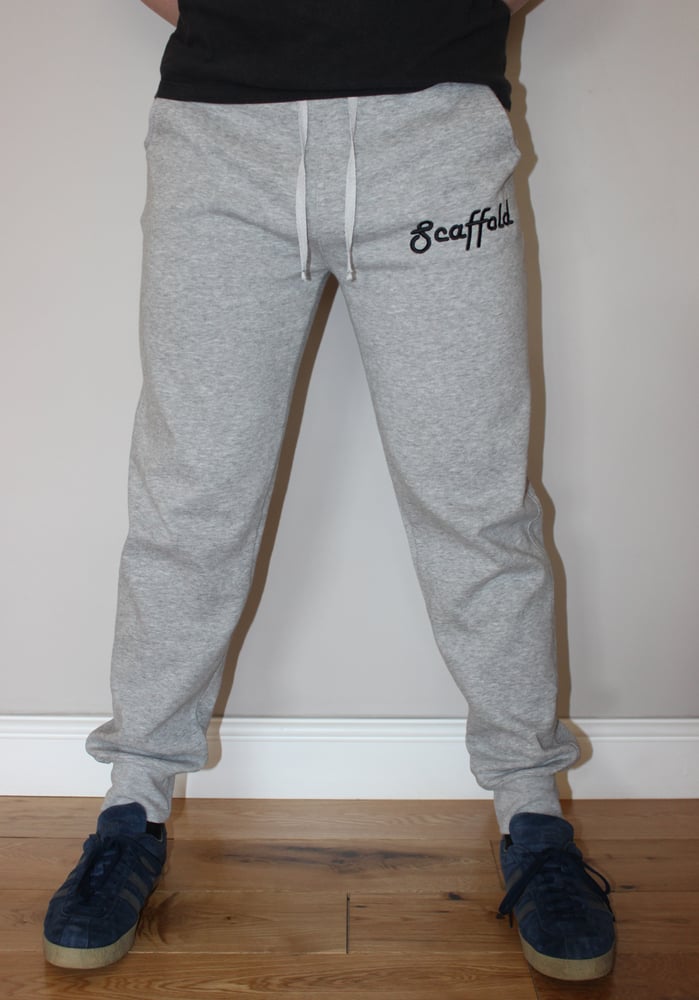 Image of Grey classic slim cuffed jogger.