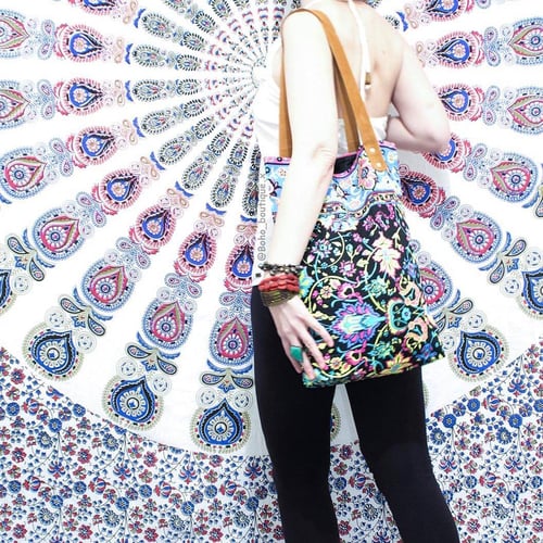 Image of Black and Blue Boho Bag