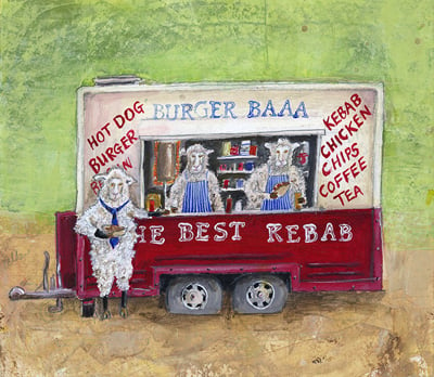 Image of Burger Baa Painting