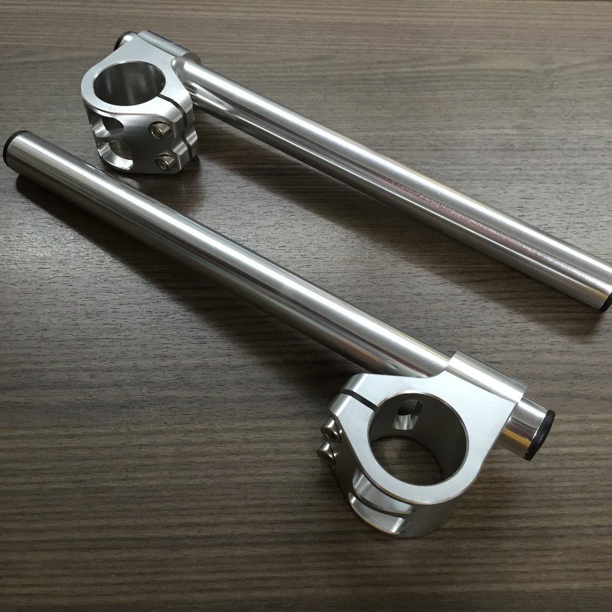 Image of CNC Clip-ons Silver 7/8"