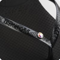 Image 2 of Havaianas Slim Crystal SW II Flip-Flops- Black