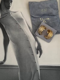 Image 1 of Authentic Vintage  Christian Dior Chunky Hoop Clip on Earrings 