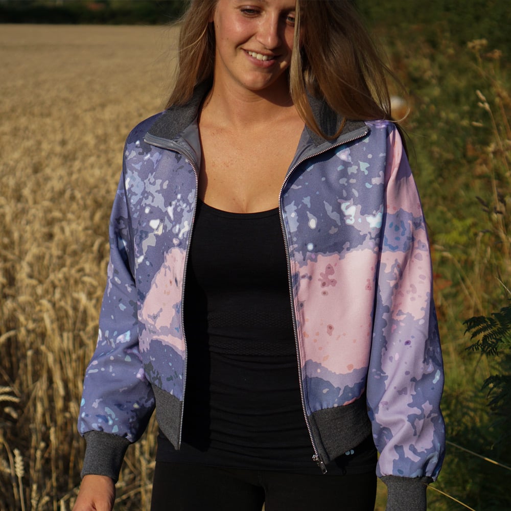 Image of Bomber Jacket - in pink and grey quartz