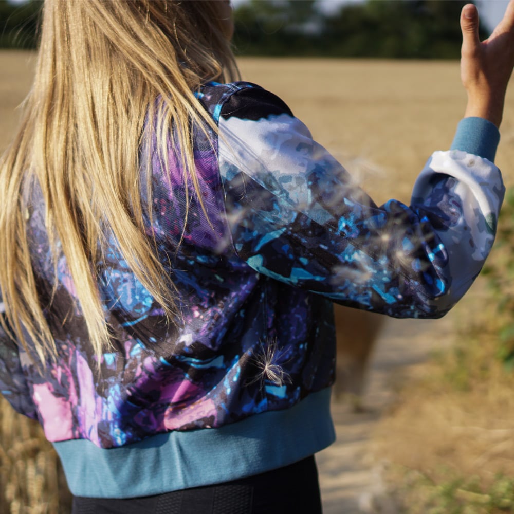 Image of Bomber Jacket - in blue and purple quartz 