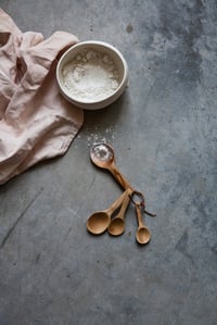Image 1 of Olive Wood Measuring Spoon Set