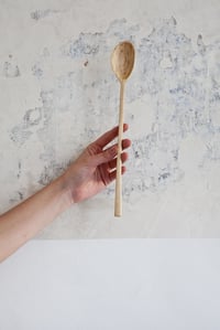 Image 1 of Thin Medium Walnut Stirring Spoon