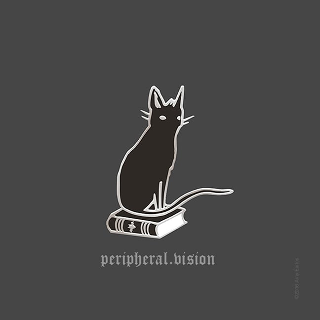 Image of PRE-ORDER - Peripheral Vision - 1.25 inch cloisonné pin with locking pin back