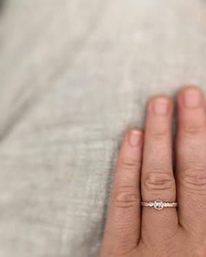 Image of 18ct Rose Gold 4.0mm ROSE CUT DIAMOND RING (LON31)