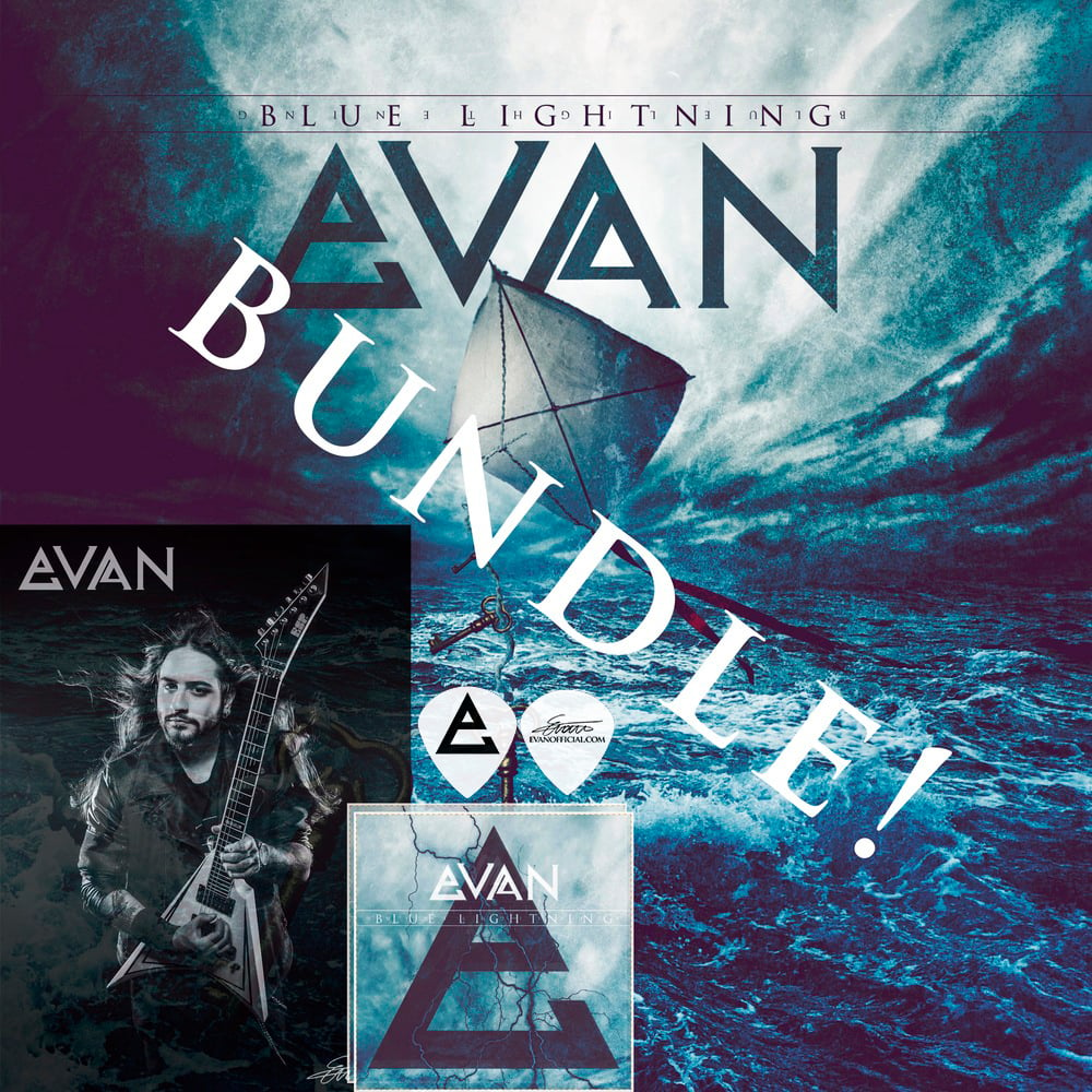 Image of EVAN K ULTIMATE BUNDLE! (CD, Poster, Stickers, Picks)