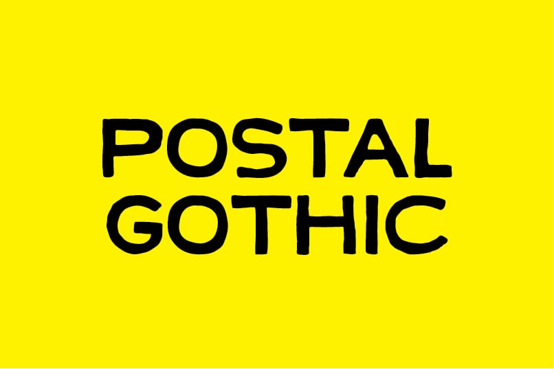 Image of Postal Gothic font