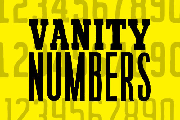 Image of Vanity Numbers Vector Set