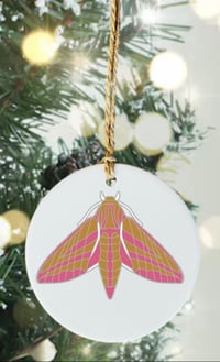 Image 2 of Hawk-moths Christmas Bauble/Keepsake