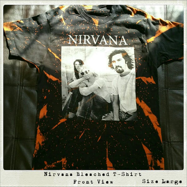 Image of Custom Nirvana Bleached T-Shirt 