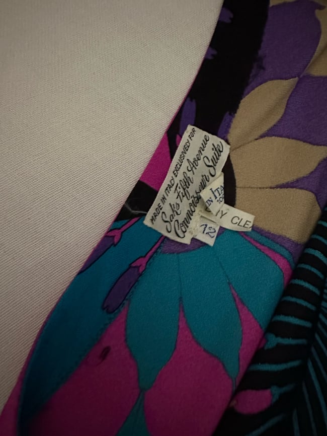 late 60s italian silk jersey hankie hem dress pucci saks fifth avenue