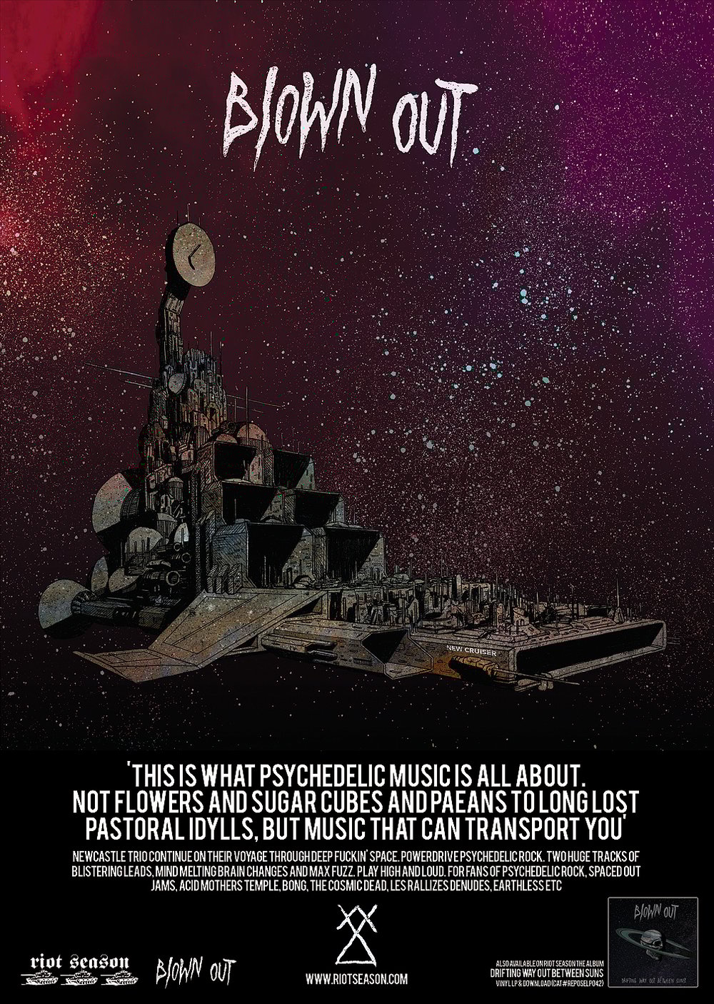 BLOWN OUT 'New Cruiser' Space Black Vinyl LP