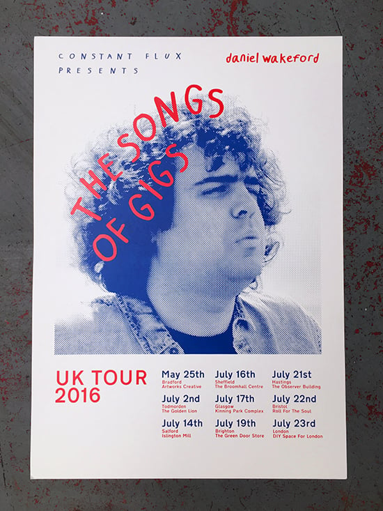 Image of Daniel Wakeford Tour - Screenprinted Poster