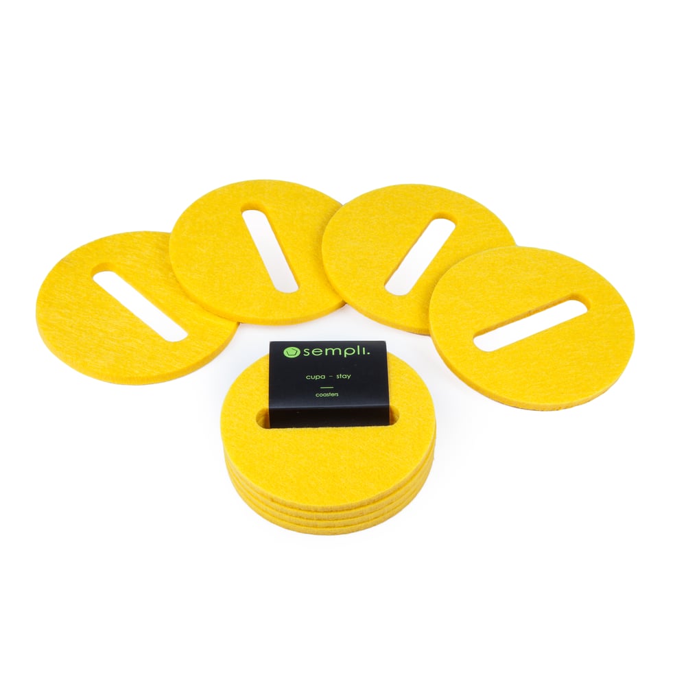 Image of Cupa-Stay Coasters Yellow 