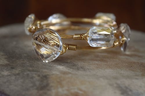 Image of Round Clear Crystal Bangle