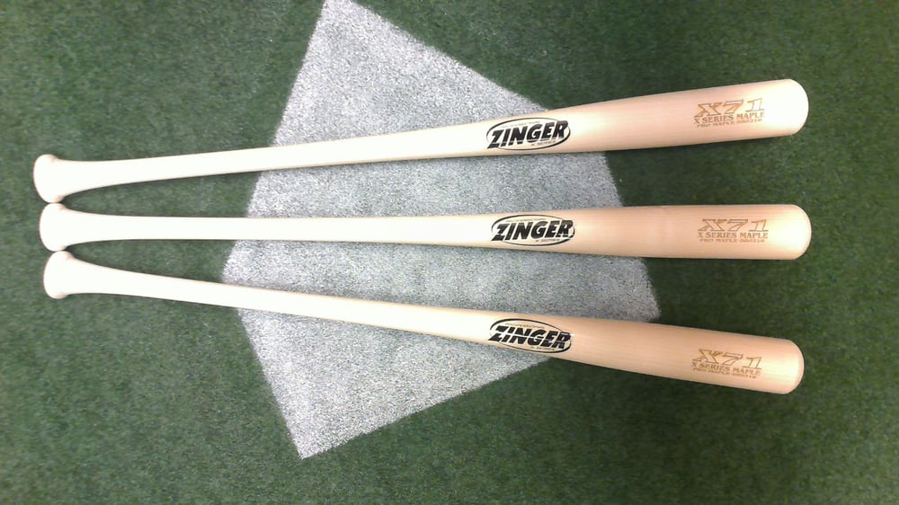 Image of X71 - 3 Bat Pack - All Natural Pro Maple w/ Ink Dot