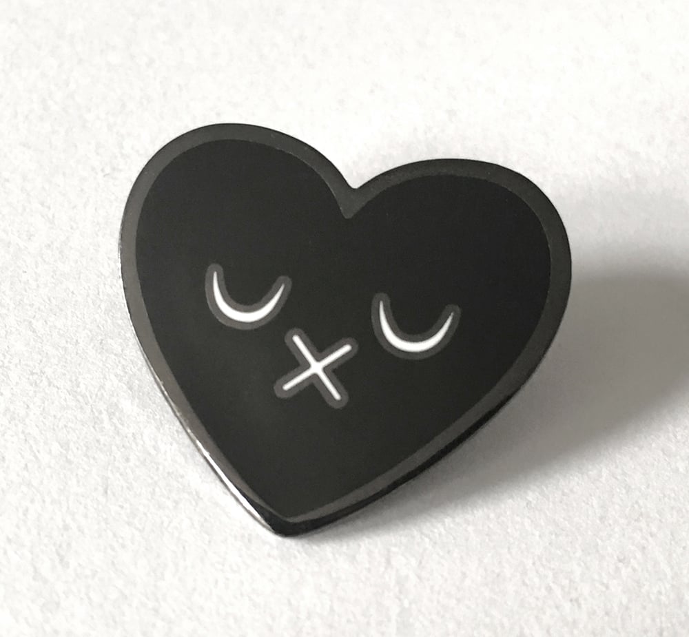 Image of Black Heart Hard Enamel Pin