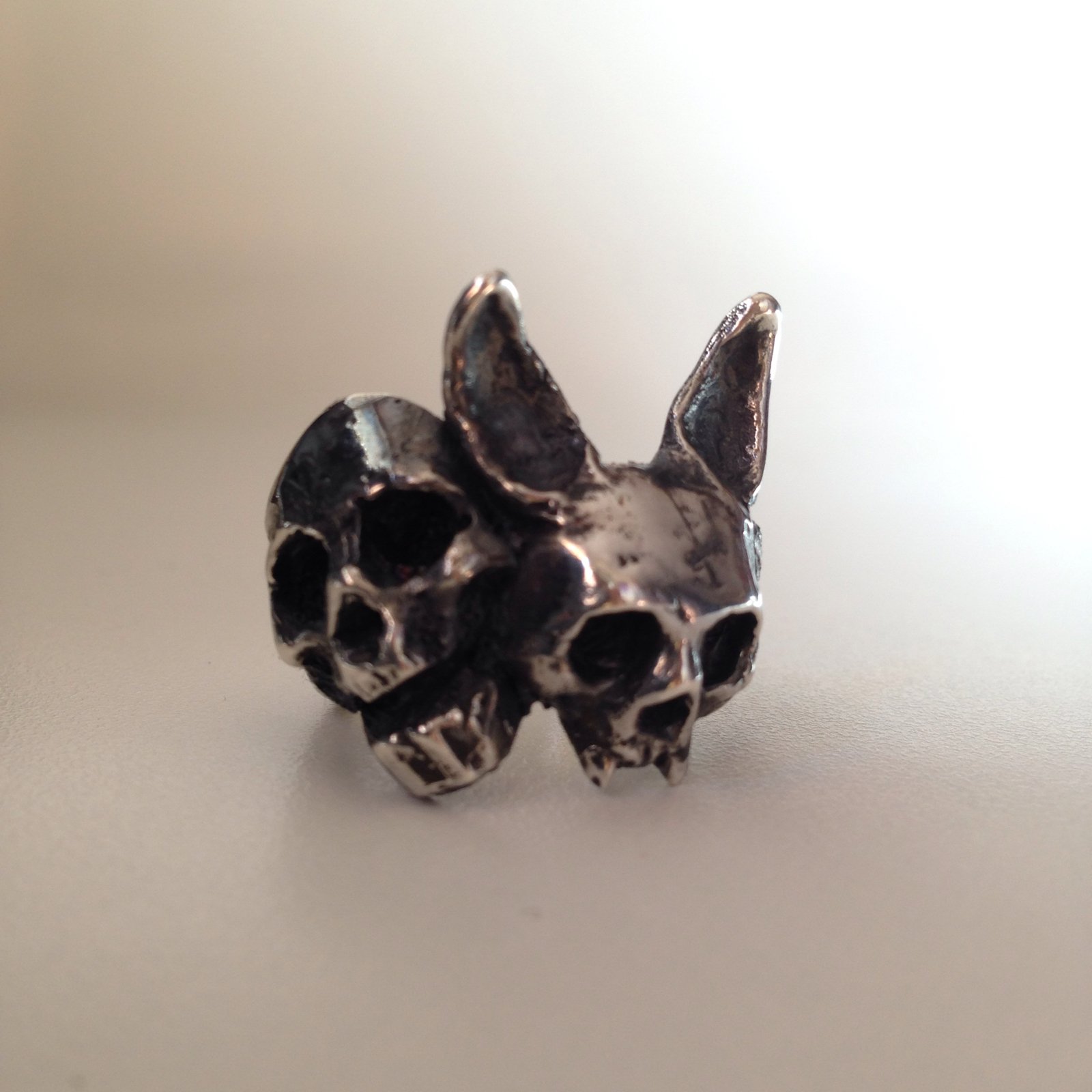 bunny skull ring