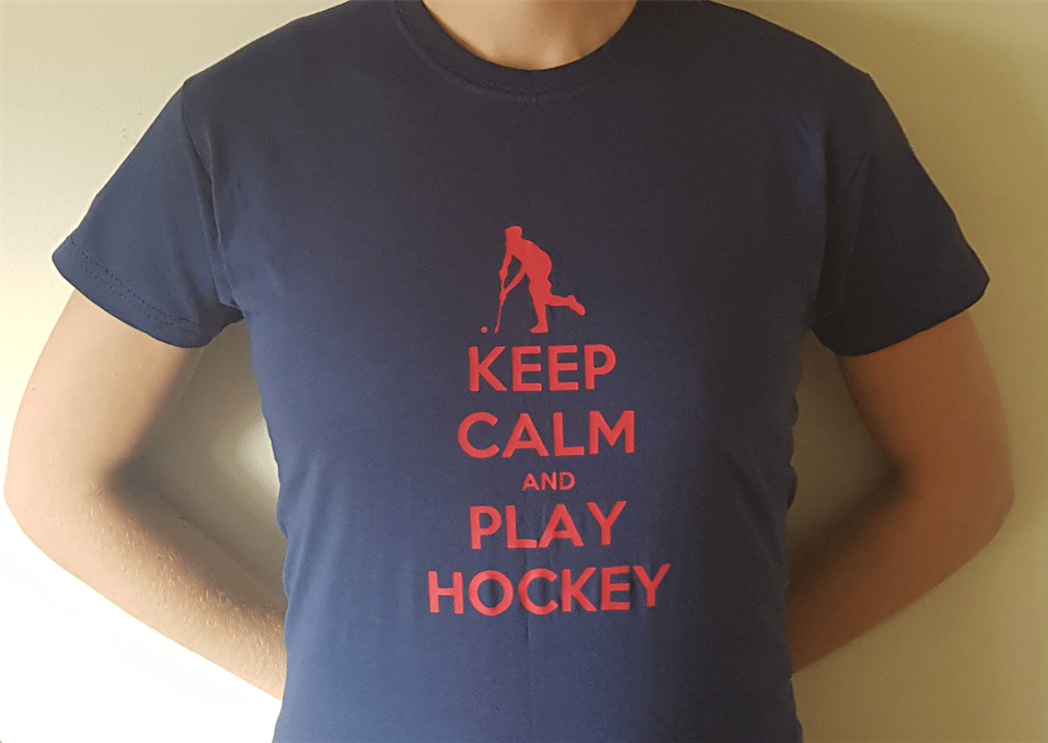 Image of Keep Calm and Play Hockey T-shirt