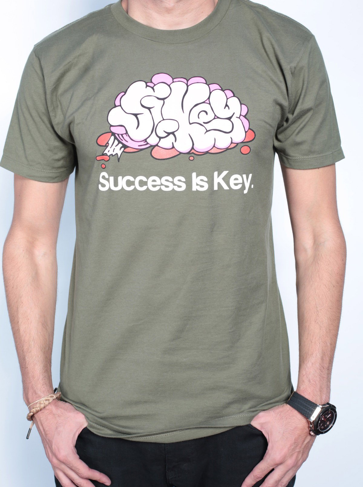 Image of Sikey Brain Army Green Legacy Tee