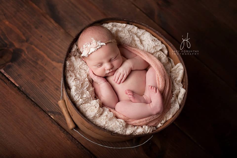 Image of Newborn Pale Pink Mohair Wrap Set