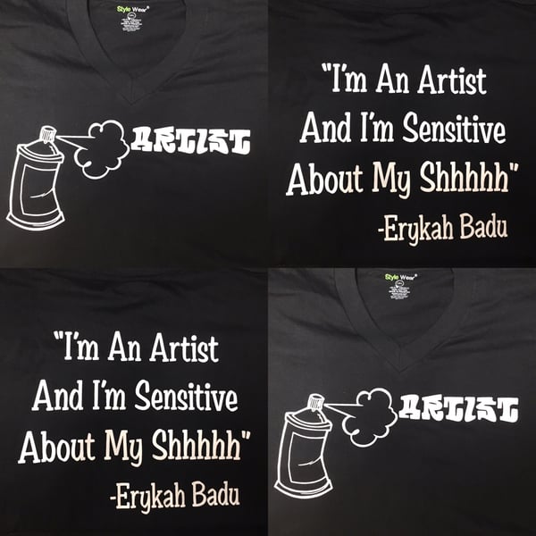 Image of Black "Artist " V neck