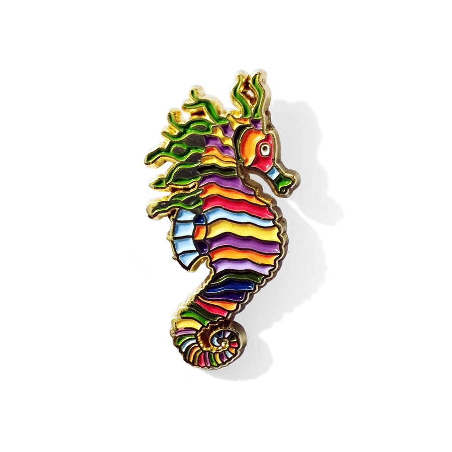 Image of Crayon Ponyfish pin