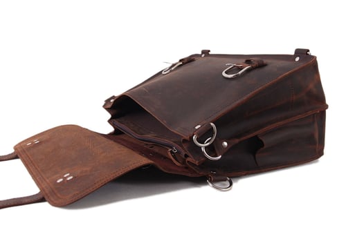 Image of Handmade Vintage Leather Briefcase/Backpack, Men Messenger Bag, Laptop Bag 7161R