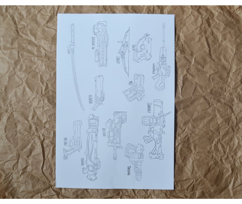 Image of Overwatch guns Print 