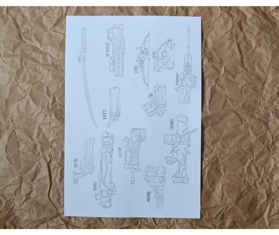 Image of Overwatch guns Print 