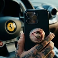 Image 6 of Custom Swappable Phone Grip for smartphones, glow in the dark double iris, reflective pupil