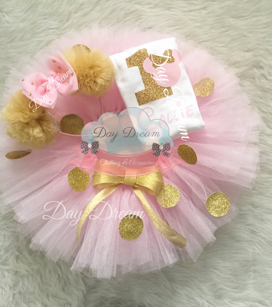 Image of Pink and gold Minnie tutu